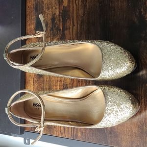 Gold Glitter Heels